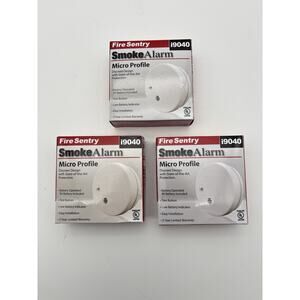New Lot Of 3 Fire Sentry i9040 Smoke Alarms Micro Profile W 9V Battery Included